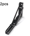Heavy Duty Collapsible Shelf Brackets Set 2 Pack Wall Mount Holds Up To 90Kg Stainless Steel Folding Shelf Brackets for easy install