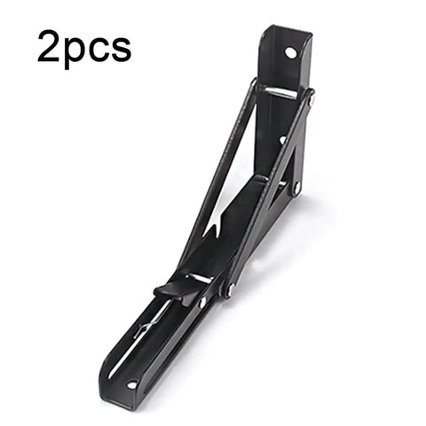 Heavy Duty Collapsible Shelf Brackets Set 2 Pack Wall Mount Holds Up To 90Kg Stainless Steel Folding Shelf Brackets for easy install