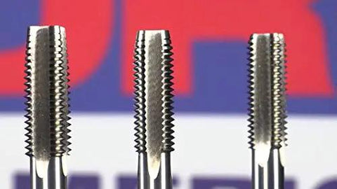 Three Eighths Inch 16 UNC High Speed Steel Tap Set With Taper Plug And Bottom Style Taps For New Threads Or Retapping Damaged Threads Drill America Brand