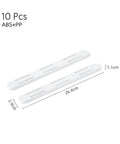 Quiet Drawer Slides With Punch Free Install Side Mount Rails For Cabinets, 10-pack ABS PP, 26.4cm x 2.9cm x 1.1cm