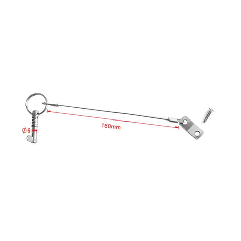 Four Pack Quick Release Pins One Quarter Inch Diameter With Drop Cam And Spring For Bimini Tops And Marine Hardware