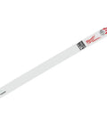 12-Inch 18 TPI Thin Kerf Ice Hardened Sawzall Blade For Metal Cutting Made In USA, white blade with branding and specifications