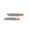 Wing Chun Kung Fu Swords Set Of 2 With 14 Inch Single Edged Blades And 18 Inch Overall Length Featuring Leather Wrapped Ergonomic Handles