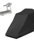 All Weather Treadmill Cover For Home Gym Indoor Outdoor Use Dustproof Protective Shield That Keeps Dust Moisture Off Fits Nonfoldable And Foldable Treadmill Models A And B Ideal For Any Treadmill Black showing fit on treadmill
