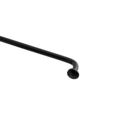 Close-up of Pro Grade 36 Piece 14G J Bend Bicycle Spokes With Nipples, 2.0mm Diameter, 45 Steel, showing J-bend end detail