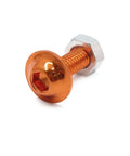 25Pcs M6 Orange Aluminum Alloy Hex Socket Head Motorcycle Bolts Screws Nuts Set for Cars Trucks and Bikes Ride Ready Heavy Duty