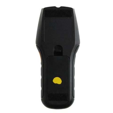 Top view of Metal Detector Wood Stud Finder Electronic Wire Sensor Cable Scanner TS78B with a black and yellow design.