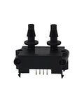 High Precision Digital Differential Pressure Sensor With I2C Output, 0 To Plus Or Minus 500 Pa Range, Replaces 811-500P, Slick Compact SMD Package, Low Power, Ideal For HVAC And Cleanroom Monitoring And Control, black dual-port sensor