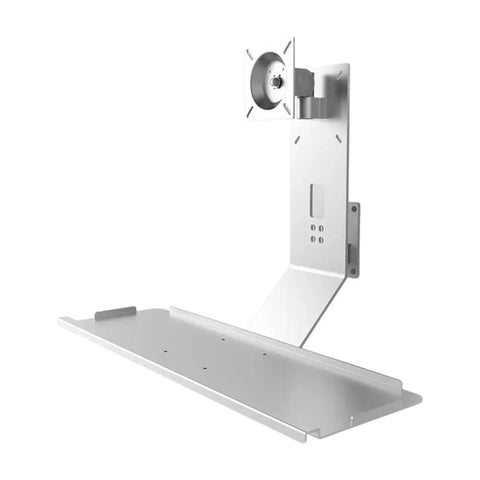 Heavy Duty Monitor Mount And Industrial Keyboard Tray Featuring Multi Angle Swivel Brackets That Folds Compact For Tight Spaces to upgrade home office.