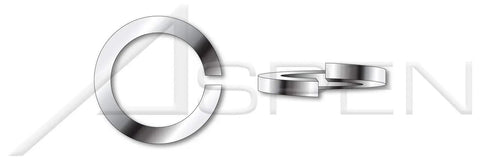 One Hundred Pack Of Quarter Inch Helical Spring Lock Washers Forged From Premium Eighteen Eight Stainless Steel With A Tall Collar To Lock Down Tight And Eliminate Any Wiggle Room For Socket Cap Screws Or Heavy Duty Hardware, showing a close-up view of washers.