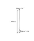 Stainless Steel Eye Pins 0.6mm 28mm Flat Head Pins For Jewelry Making Earrings Necklaces And Bead Craft 300 Pcs Jewelry Findings Beadwork Essentials For DIY Jewelry Projects Silver dimensions shown