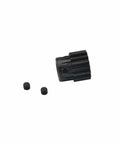 Heavy Duty 1/12 RC Hydraulic Excavator Rotary Motor Pinion And Internal Ring Gear Set showing steel pinion with 15 teeth and screws