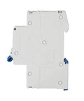 Heavy Duty 40 Amp Curve B Rcbo Circuit Breaker Featuring Single Pole Plus Neutral Ac Leakage Protection For No Fuss Din Rail Snap In Install Dual Short Circuit Overload Guard side view showing installation features.