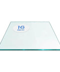 16 Inch Square Tempered Glass Table Top One Quarter Inch Thick Clear Replacement Glass With Flat Polished Edge And Eased Corners