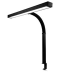 Boss Level LED Desk Lamp With Clamp, 3000 Lumens Of Bright Dimmable Light shown with long 31.5-inch arm and clamp for desks.