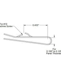 Diagram of 10 Screw Size U Style Clip On Nut Set For Edge Panel Mounting In Black Galvanized Spring Steel U Type Fasteners