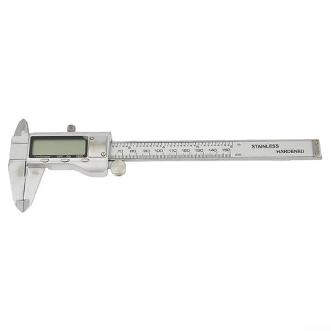 Digital Vernier Caliper 150mm Metric Inch Switch(without) displaying stainless steel body and measurement scale.