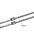 Two 318mm rails from Dual Z Axis MGN12 Linear Rail Guide Kit With Fix Plate Mount Bracket For 3D Printer Upgrades Boost Z Axis Accuracy