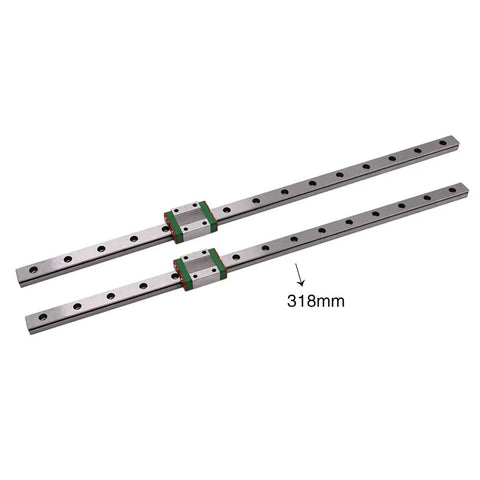 Two 318mm rails from Dual Z Axis MGN12 Linear Rail Guide Kit With Fix Plate Mount Bracket For 3D Printer Upgrades Boost Z Axis Accuracy