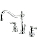 8 Inch Widespread Bathroom Faucet In Polished Chrome With Solid Brass Construction Drip Free Ceramic Disc Cartridge Deck Mount
