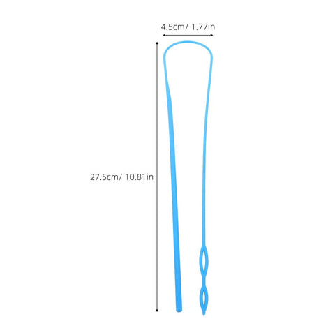 5 Pack Drawstring Threader Tools For Easy Threading And Quick Cord Replacement, Plastic 10.83 Inch Length, DIY Clothing Repair Kit, Perfect For Drawstrings, Ropes, Elastics And Cords. Blue plastic drawstring threader, 27.5 cm long