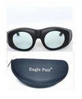 Heavy Duty Laser Safety Glasses Built Damn Tough With OD5 Plus Blockers shielding 980Nm through 2500Nm, with case.