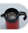 Top view of Heavy Duty Stainless Steel Vacuum Flask With Secure Handle Leakproof Travel Mug showing the lid design and interior.