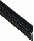 Pemko 085576 brush seal for meeting stile, side view, dark bronze with black brush insert, 1 in wide x 84 in long