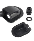 Heavy Duty 2 Pack Dual Hole Solar Cable Gland Junction Box Built From Rock Solid Abs With Badass Weatherproof Seal For Road Ready Rv Boat Marine And Automotive Solar Panel Brackets In Black, showing components.