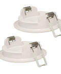 Pair of white Construct Pro Speedy’Z 2-inch cable pass-through ports with spring-lock latches