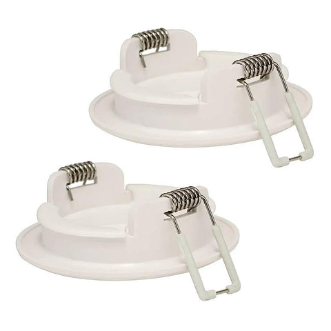 Pair of white Construct Pro Speedy’Z 2-inch cable pass-through ports with spring-lock latches