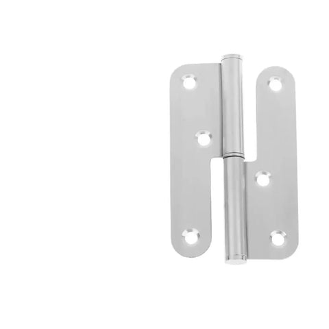 Detachable 4 Inch Stainless Steel Round Corner Hinge For Wardrobe Doors And Room Doors Two Piece Split Design Lets You Lift Off The Door