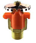 Rock Solid Full Copper ESFR Fast Response Pendent Fire Sprinkler Head With A One Inch Male Thread And 74 Celsius Link for heavy-duty setup, shown in detailed view.