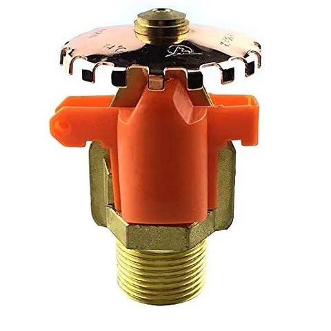 Rock Solid Full Copper ESFR Fast Response Pendent Fire Sprinkler Head With A One Inch Male Thread And 74 Celsius Link for heavy-duty setup, shown in detailed view.
