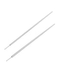 Two Pack Titanium Implant Grade Insertion Tapers For Threadless Labret Bar 1.0mm 1.2mm 18G 16G Set, 38mm Length, Pin End No Threads