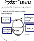 Premium Steel Drain Cleaning Rod For Nasty Household Gunk Badass Clog Ripper features round grip handle, clamping board, and storage rack.