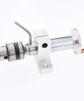 Mini Rotate Lathe Tailstock With High Precision Double Bearing Design For Woodworking And Carving Projects, silver metal construction.