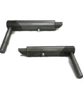 Tough As Nails 7 Inch Trailer Spring Latches Set Heavy Duty Steel Quarter Turn Gate Hardware Works Like A Charm For Utility Fence And Camper Doors With Grease Zerks Black, showing two latches from different angles.