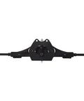 17 Inch Aluminum Electric Skateboard Trucks With Gasket and Bridge Riser Pads for Longboards shown in black front view