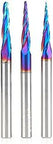 Three Piece Spektra Extreme Tool Life Coated One Quarter Inch SHK Router Bit Pack For 2D And 3D Carving Nanocomposite Coated