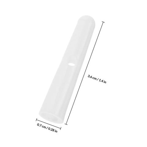 Top Shelf Folding Umbrella Repair Kit With Durable White Plastic Tail Beads And Quick Setup Design For Hassle Free Bone Coverage And Game Changing Weather Defense Slick Replacement Caps Perfect For Keeping Your Canopy Looking Sharp. White plastic replacement cap measuring 3.6 cm for umbrella repairs.
