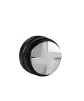 Adjustable Height Espresso Coffee Distributor Tool with stainless steel cap and knurled black base, ideal for espresso preparation.