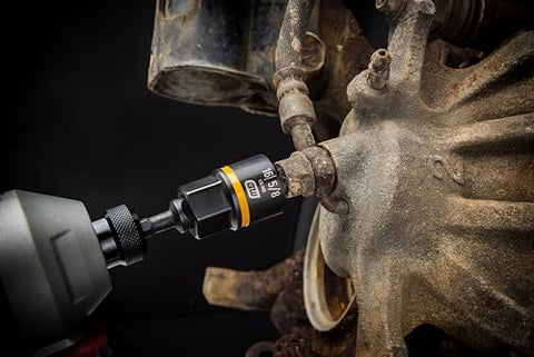 Seven Piece Metric Bolt Biter Extraction Socket Set With One Quarter And Three Eighths Inch Drive Bidirectional For Damaged Fasteners in use
