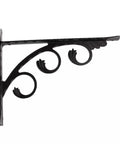 Decorative metal bracket, similar to Heavy Duty L Shaped Shelf Brackets 2 Pack Wall Mounted Corner Braces For Indoor Outdoor Use