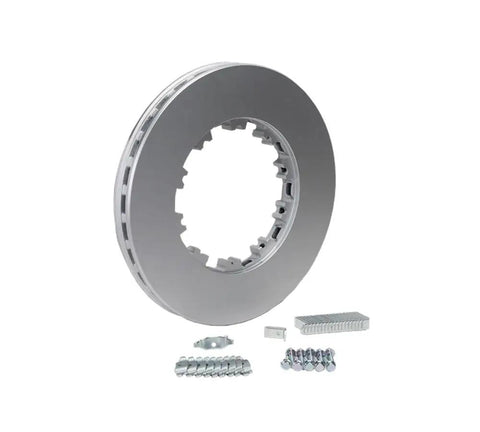 Beefy 2 Pack Heavy Duty Air Disc Brake Rotor Kit Compatible With Bendix ConMet Freightliner with components visible