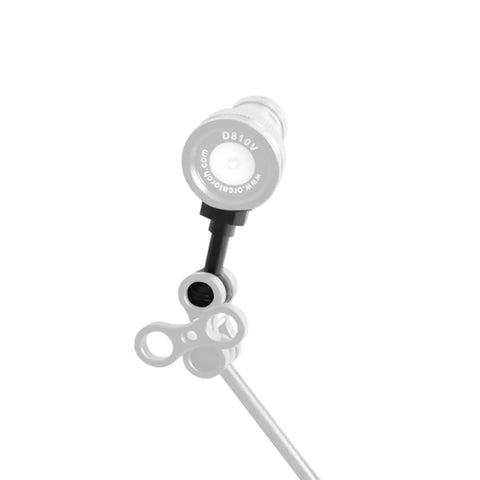 Ball Joint Mounting Adapter For Scuba Dive Lights Compatible With D900V And D910V attached to dive light on arm