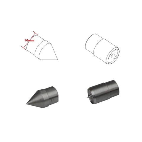Tough As Nails Waterproof CNC Tailstock For Fourth Rotary A Axis and Four Axis Milling Rigs, 16mm size, showing top and side views.