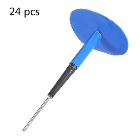 Heavy duty rubber mushroom plug from the Twenty Four Piece Universal Tubeless Tire Puncture Repair Kit for tire repairs.