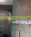 Measuring cabinet thickness for Sunflower Vintage Kitchen Resin Drawer Pulls, displaying requirement of less than 2CM.