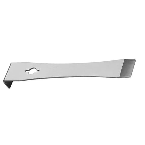 Beefy Stainless Steel Crowbars Set With Flat Head Pry Bars And Scrapers, dual end view showing scraper end and pry end.